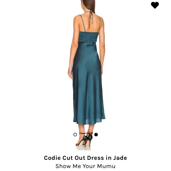 Revolve x show me your mumu Codie Cut Out midi summer Dress in Jade - Picture 5 of 6